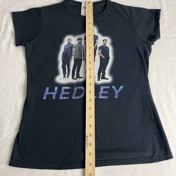 Gildan T-Shirt Top Women Size M Black Hedley Canadian Tour 2016 Crew Neck Cotton - Picture 4 of 6